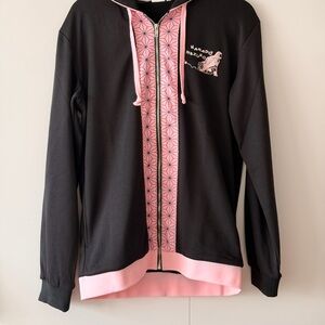Nezuko themed zip-up hoodie